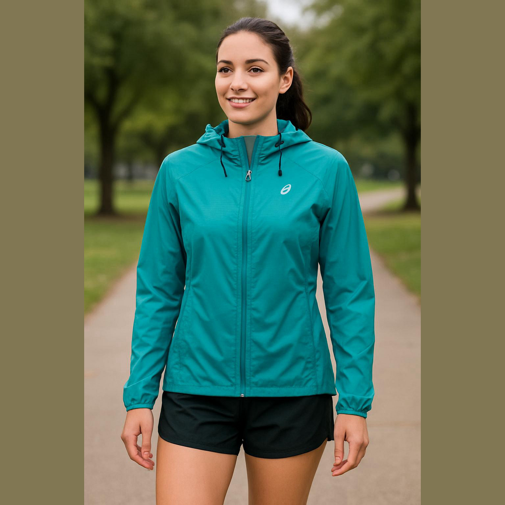 ASICS running raincoat packable lightweight water / wind resistant